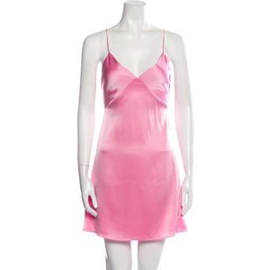 Pink Alice + Olivia silk mini dress